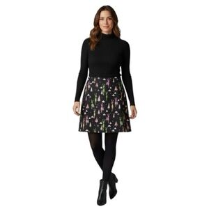 CHRISTMAS itw by Claude Brown woman's size 10 reindeer tree holiday party skirt